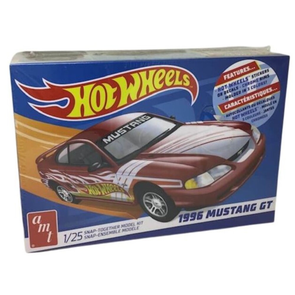 Hot Wheels 1996 Mustang GT Car Plastic Model Kit AMT 1:25 1298M/12 2022 Snap NEW